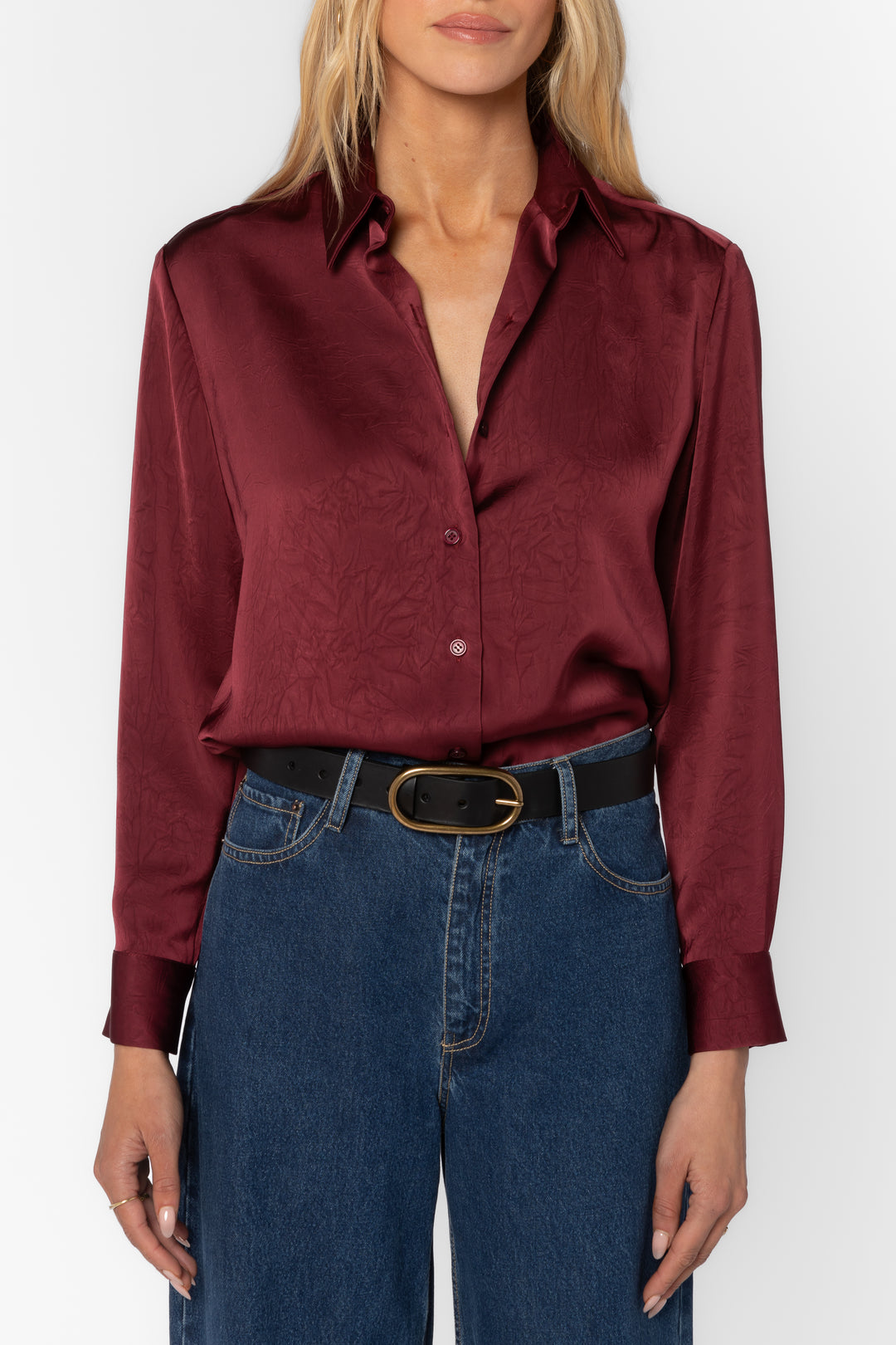 Velvet Heart Adelynn Long Sleeve Button Up Top