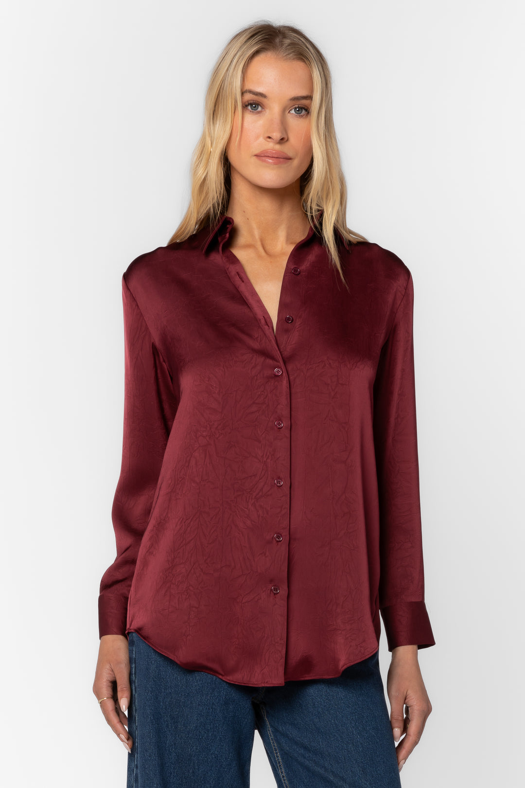 Velvet Heart Adelynn Long Sleeve Button Up Top