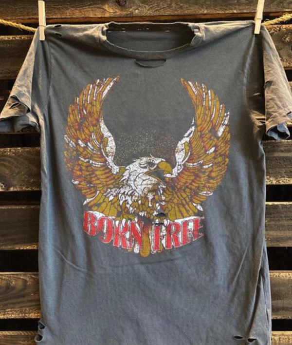 Country Deep Born Free Distressed Tee