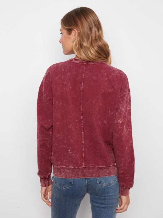 Charlie B Appliqué Crew Neck Sweatshirt