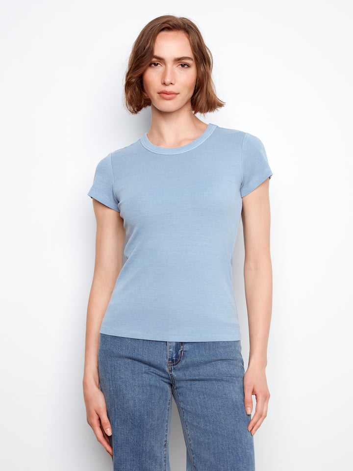 Charlie B Tencel Rib Crew Neck T-Shirt