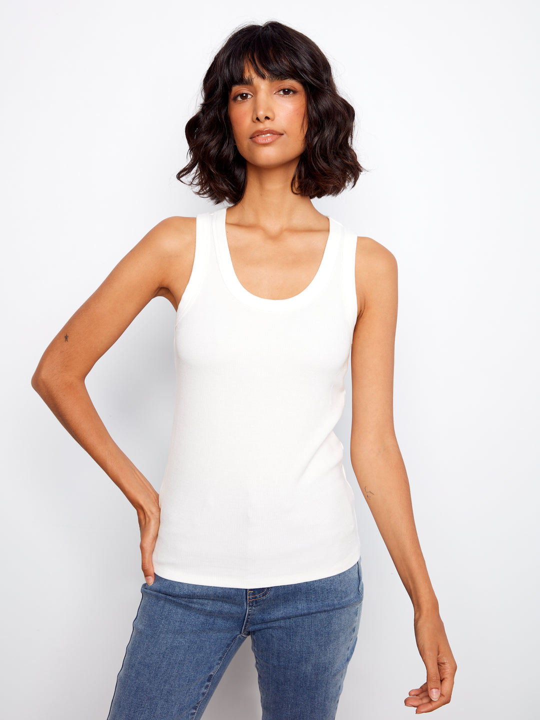 Charlie B Tencel Ribbed Tank Top