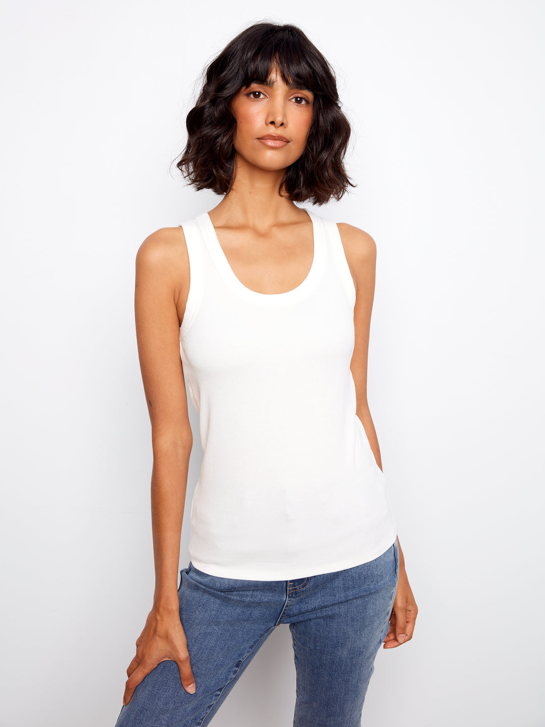 Charlie B Tencel Ribbed Tank Top