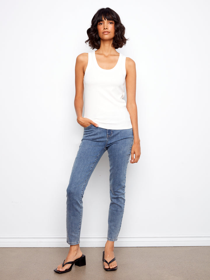 Charlie B Tencel Ribbed Tank Top