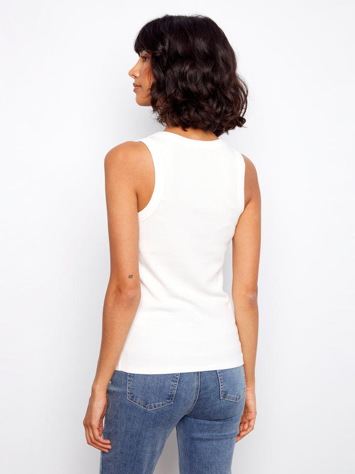 Charlie B Tencel Ribbed Tank Top