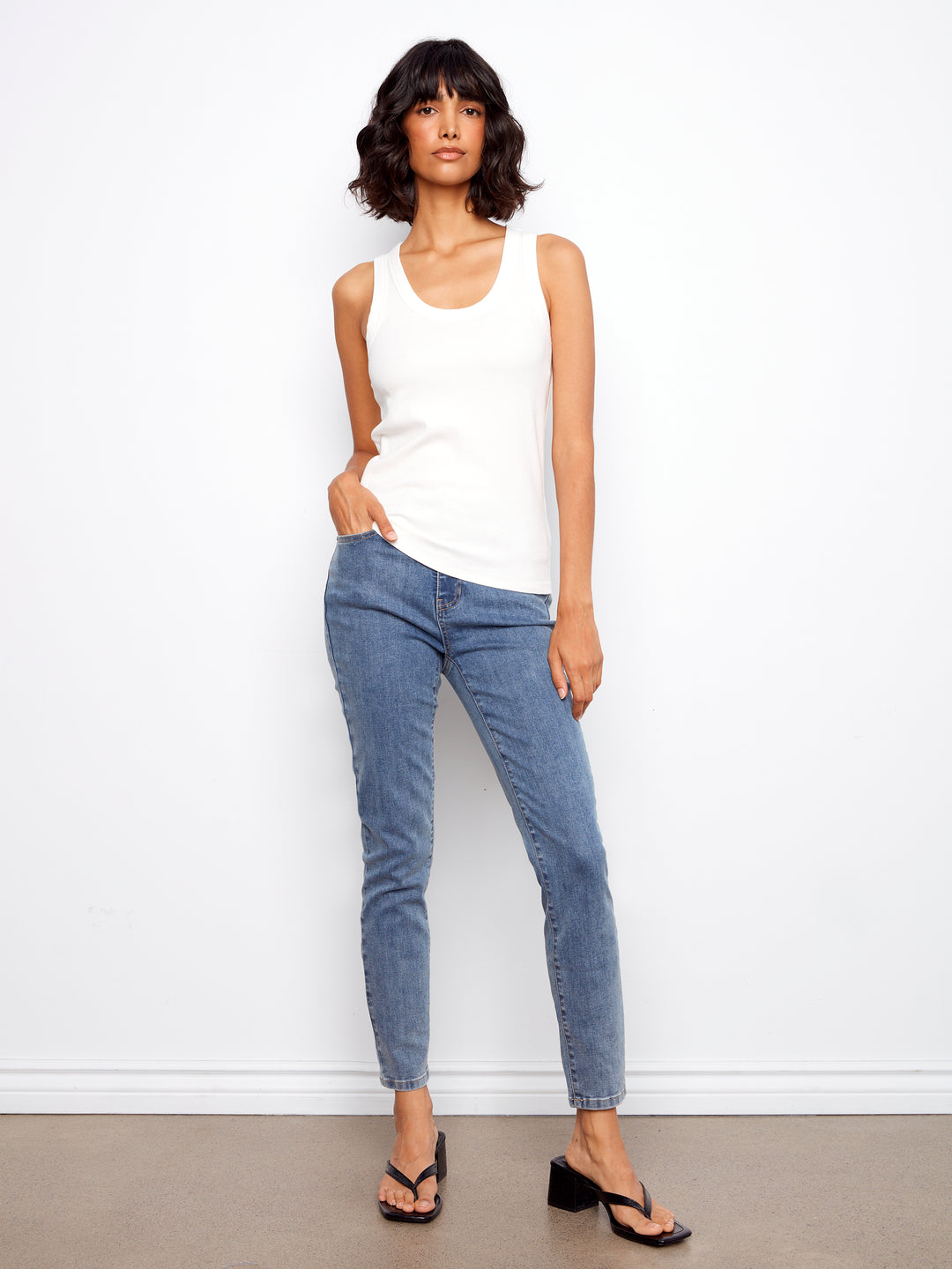 Charlie B Tencel Ribbed Tank Top