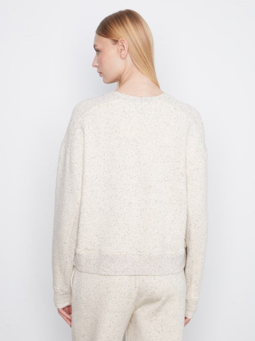 Charlie B Long Sleeve Crew Neck Soft Scuba Top With Rib Detail At Sides