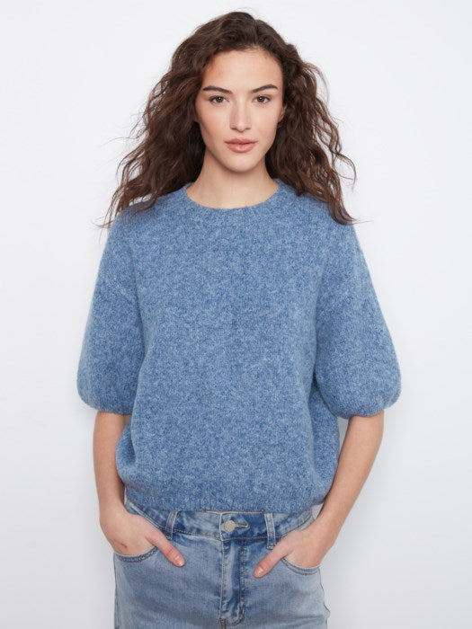 Charlie B Elbow Sleeve Balloon Shape Sweater