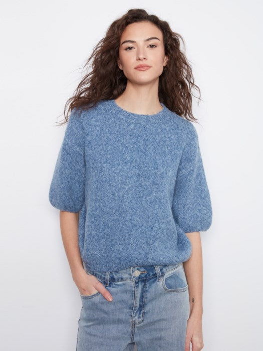 Charlie B Elbow Sleeve Balloon Shape Sweater