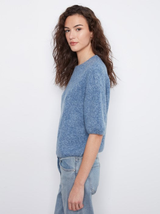 Charlie B Elbow Sleeve Balloon Shape Sweater