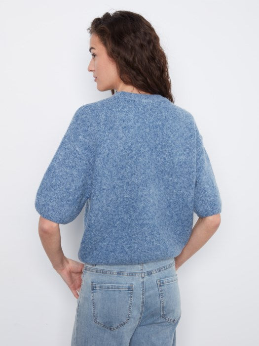 Charlie B Elbow Sleeve Balloon Shape Sweater