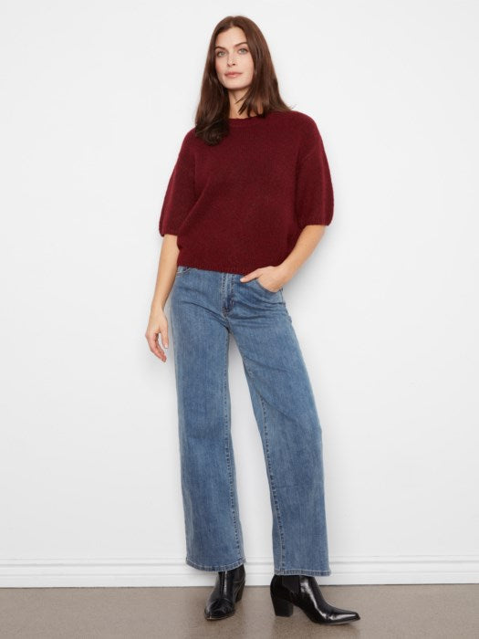 Charlie B Elbow Sleeve Balloon Shape Sweater