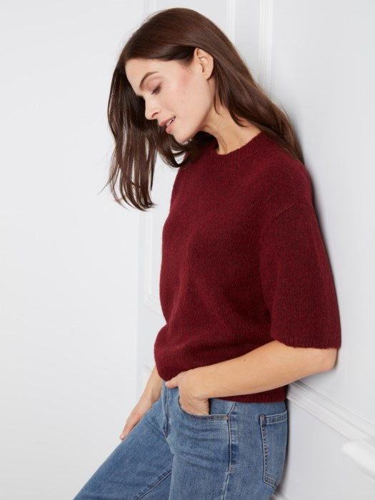 Charlie B Elbow Sleeve Balloon Shape Sweater