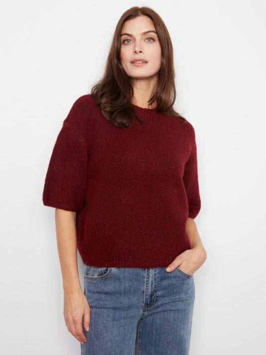 Charlie B Elbow Sleeve Balloon Shape Sweater