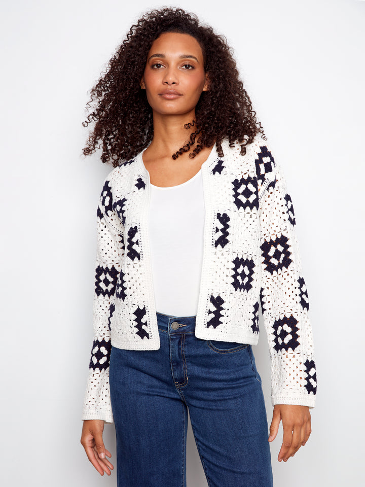 Charlie B Square Crochet Cardigan
