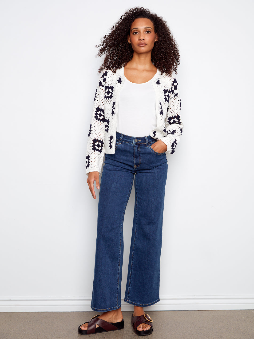 Charlie B Square Crochet Cardigan