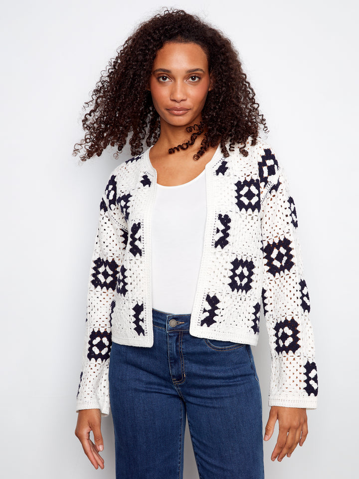 Charlie B Square Crochet Cardigan