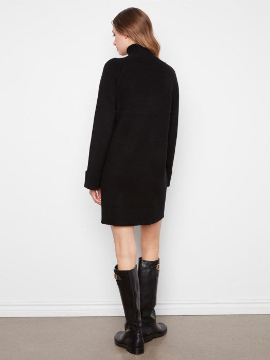Charlie B Long Sleeve Mock Neck Sweater Dress
