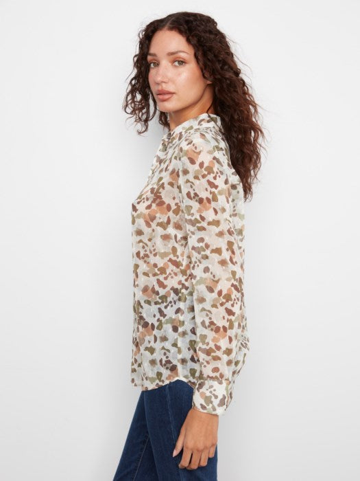 Charlie B Printed Long Sleeve Button-Up Shirt