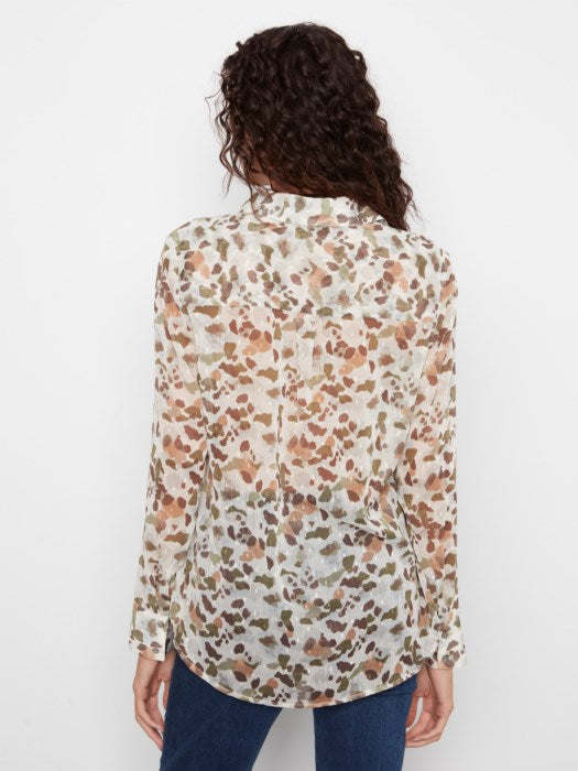Charlie B Printed Long Sleeve Button-Up Shirt