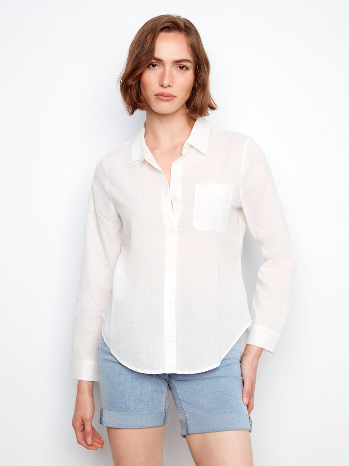 Charlie B Cotton Button-Up Shirt