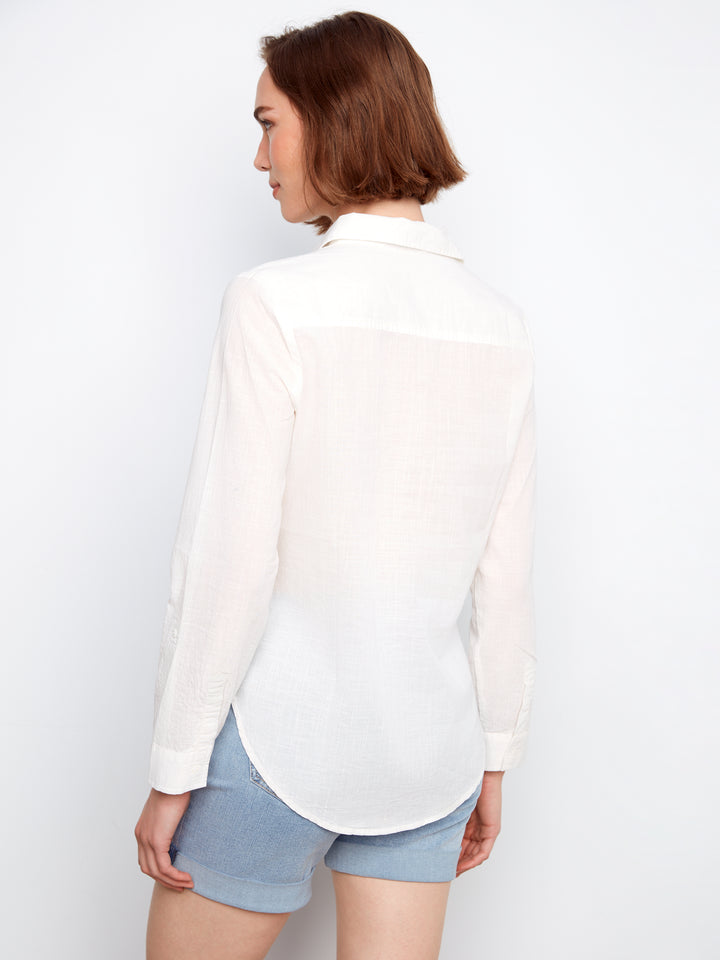 Charlie B Cotton Button-Up Shirt