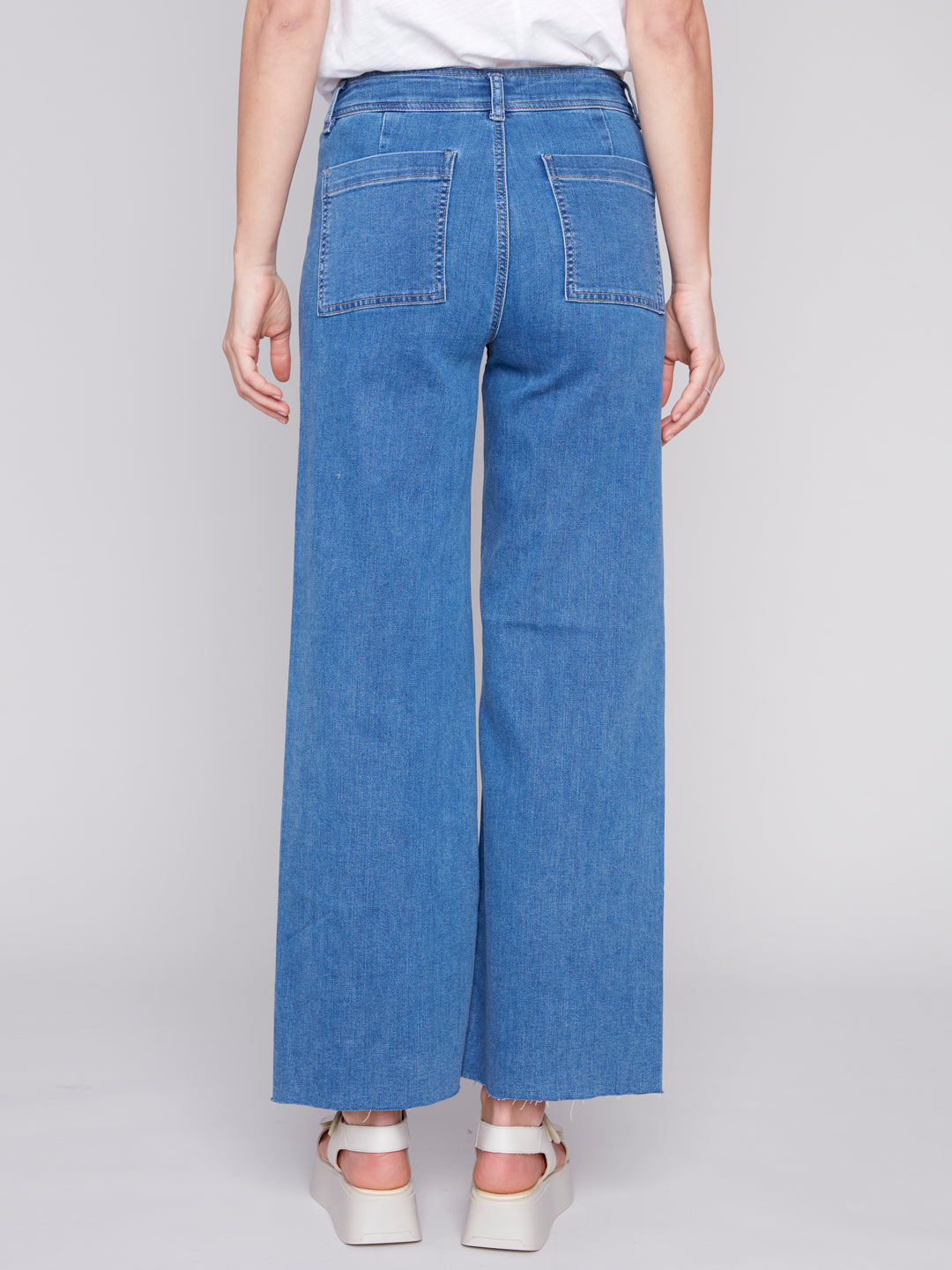 Charlie B Straight Wide Legs Pant With No Outseam