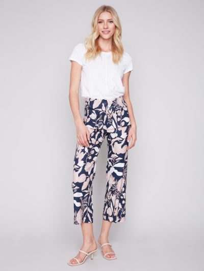 Charlie B Cropped Straight Leg Pant With Patch Pockets