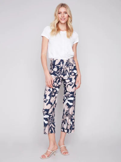 Charlie B Cropped Straight Leg Pant With Patch Pockets