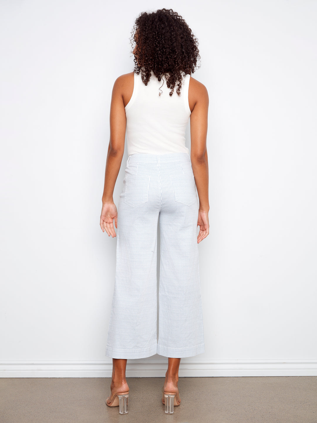Charlie B Cropped Patch Pocket Flare Flex Twill Pants