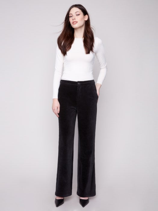 Charlie B Wide Leg Stretch Corduroy Pant