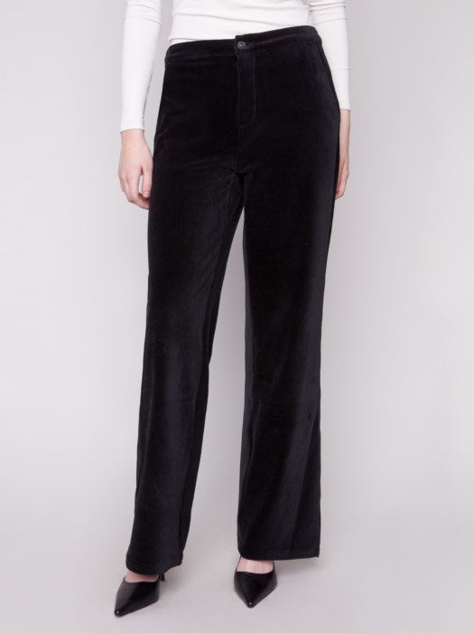 Charlie B Wide Leg Stretch Corduroy Pant