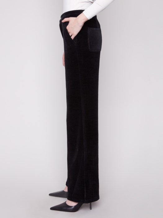 Charlie B Wide Leg Stretch Corduroy Pant