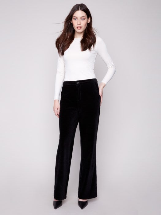 Charlie B Wide Leg Stretch Corduroy Pant