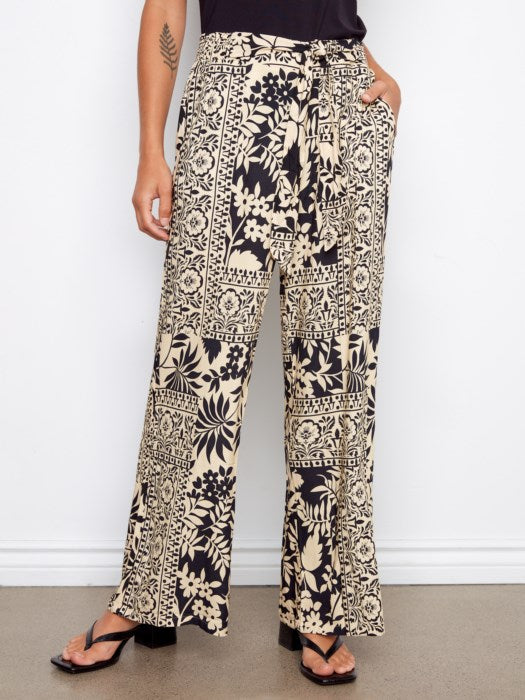 Charlie B Printed Wide Leg Pants