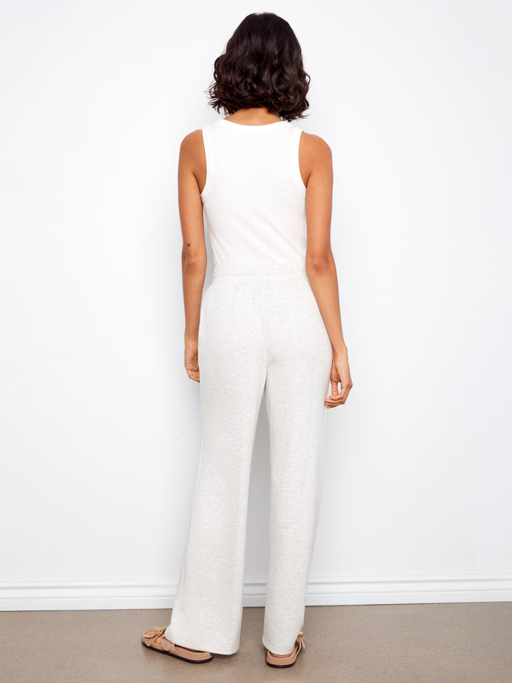 Charlie B Soft Scuba Wide Leg Jogger Pants