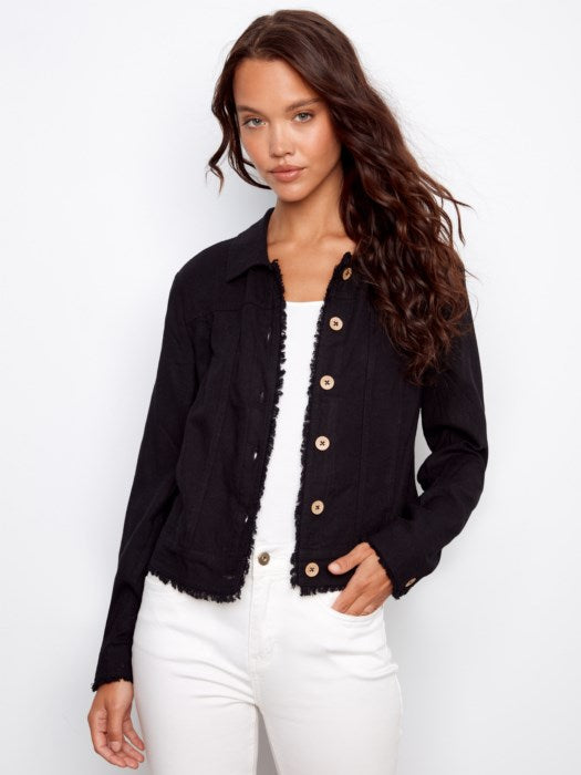 Charlie B Linen Blend Jacket