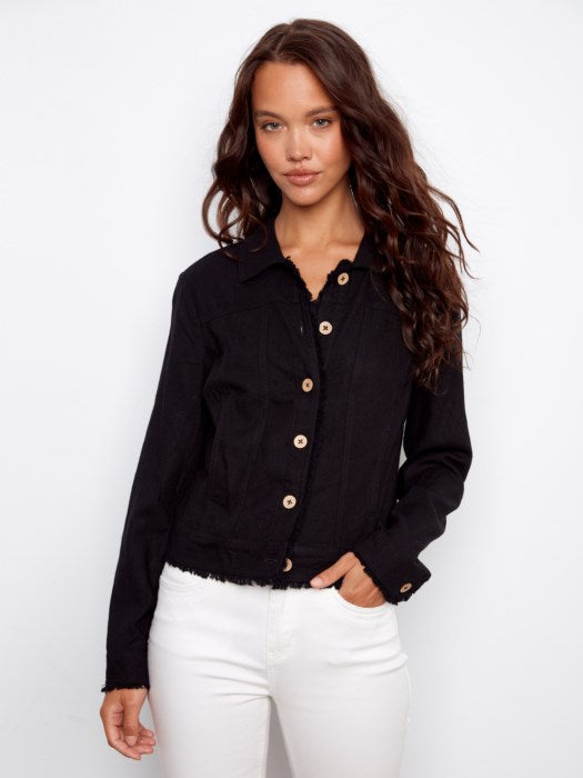 Charlie B Linen Blend Jacket