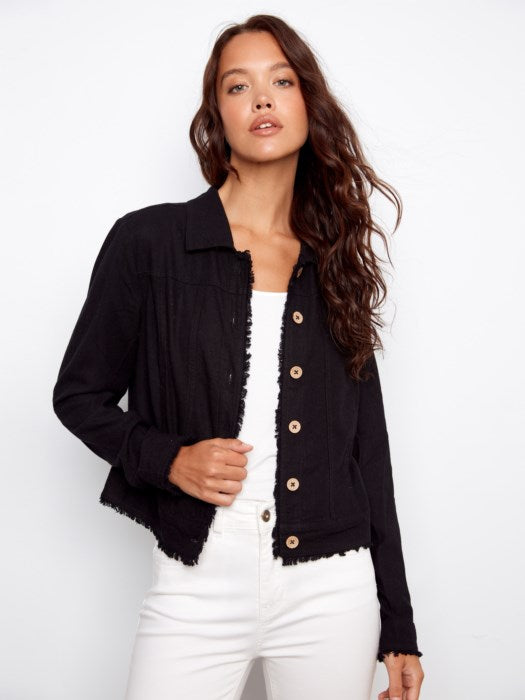Charlie B Linen Blend Jacket