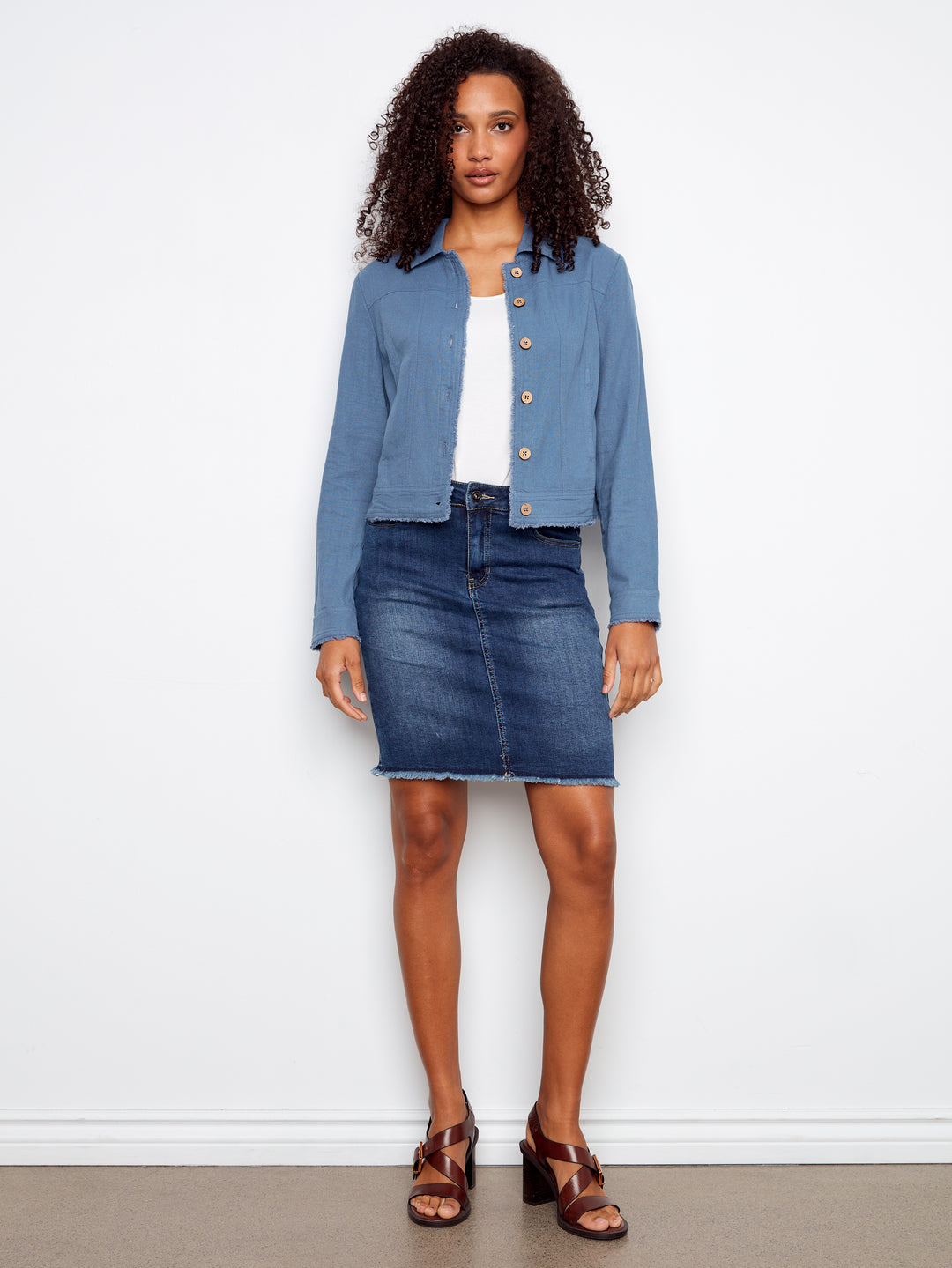 Charlie B Linen Blend Jacket