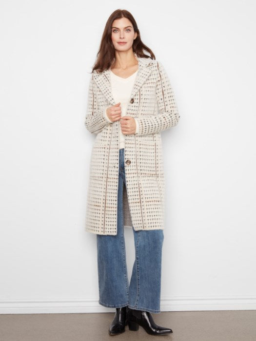Charlie B Knit Coatigan With Patch Pockets