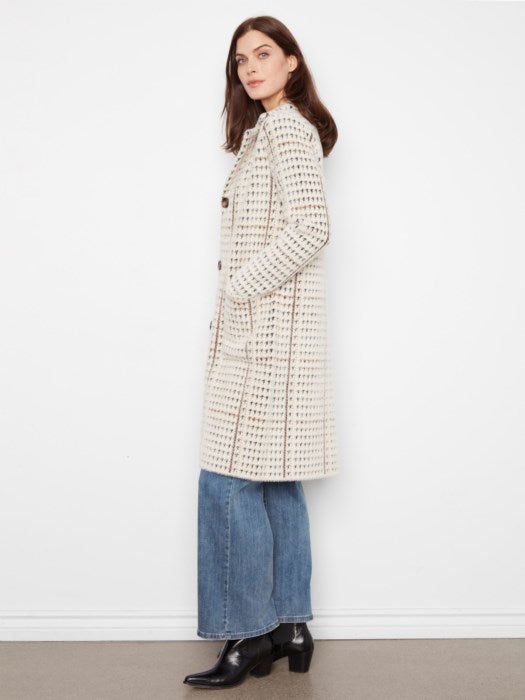 Charlie B Knit Coatigan With Patch Pockets