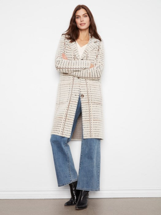 Charlie B Knit Coatigan With Patch Pockets