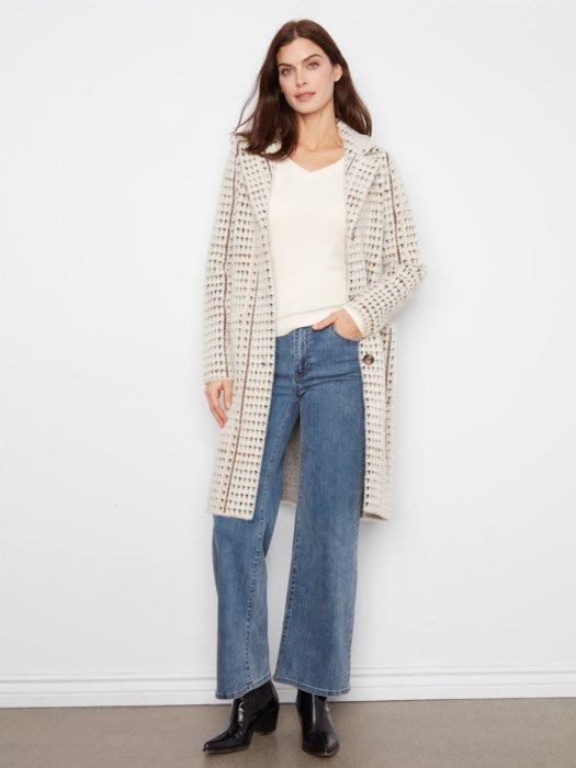 Charlie B Knit Coatigan With Patch Pockets