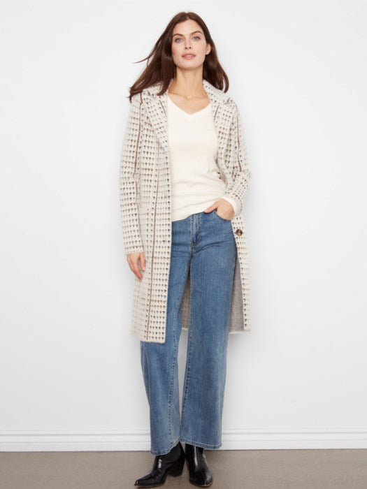Charlie B Knit Coatigan With Patch Pockets