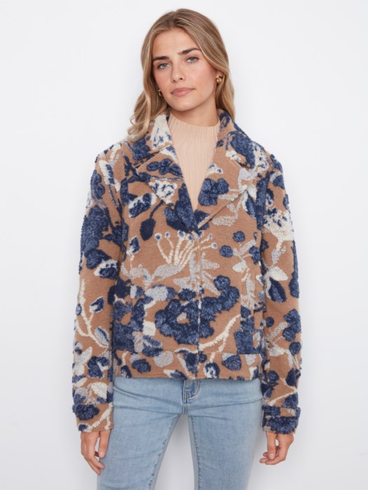 Charlie B Sherpa Flocked Short Coat
