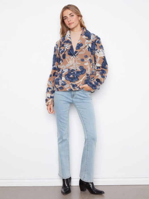 Charlie B Sherpa Flocked Short Coat