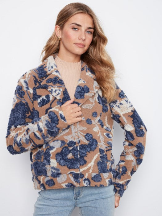 Charlie B Sherpa Flocked Short Coat