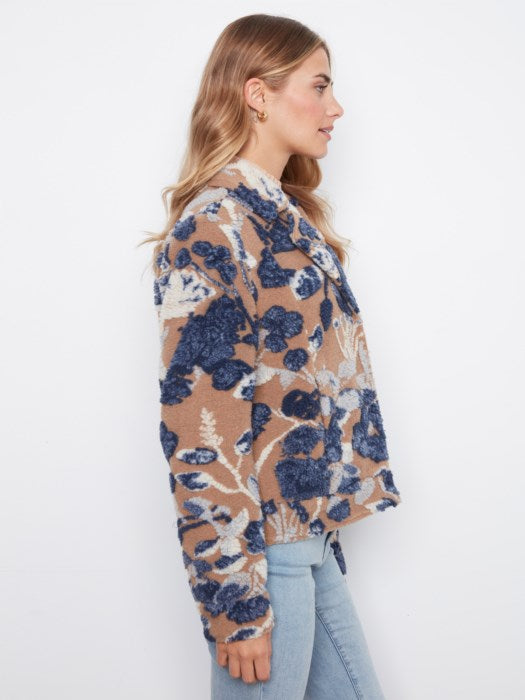 Charlie B Sherpa Flocked Short Coat