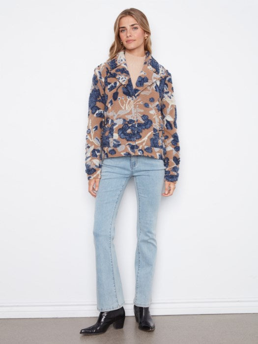 Charlie B Sherpa Flocked Short Coat
